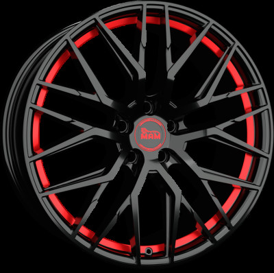 Mam RS4 Black Painted Red Inside 18"
             MAMRS48018511245BPRI