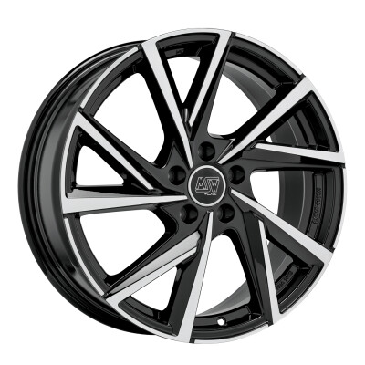 MSW msw 80-5 gloss black full polished 16"
             W19386001T56